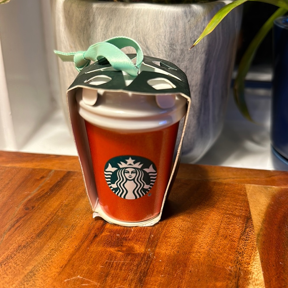 NEW! Starbucks Ceramic Travel Mug Ornament